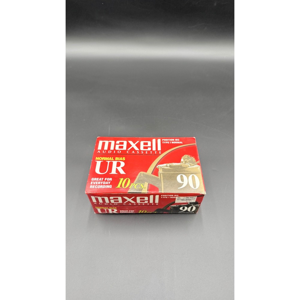 Maxell UR 90 Blank Audio Cassette Tapes 90 Min Normal Bias Type I 10 Pack Sealed